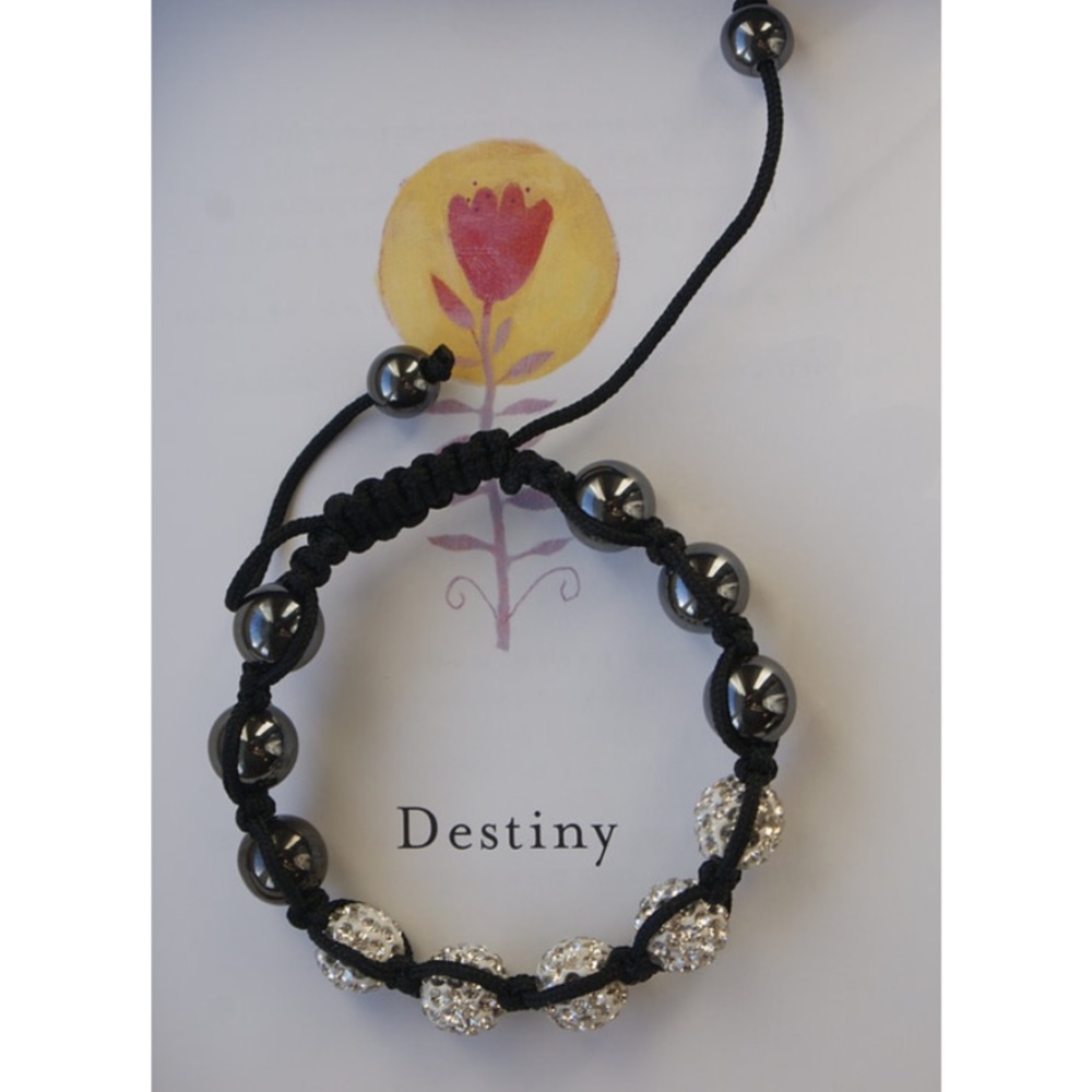 White shamballa bracelet